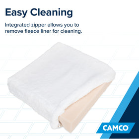Camco vent beside ruler showing 14-inch size and scale
