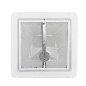 Camco vent side profile mounted on RV roof demonstrating low profile benefit