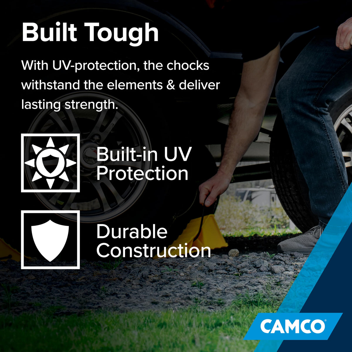 Camco product label and 2-pack packaging highlighting made in USA quality