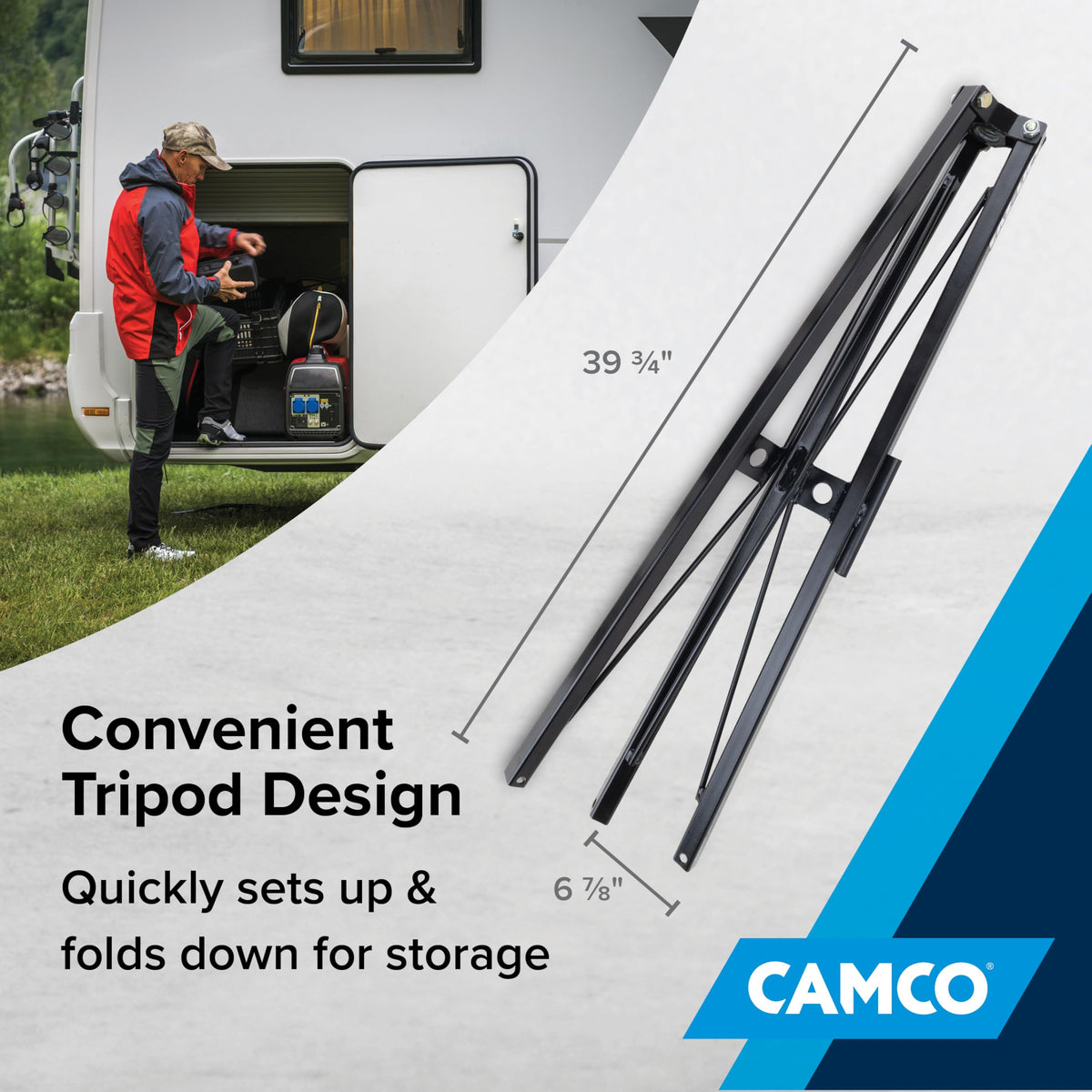 Camco zinc-plated chains and hardware offering corrosion resistance and secure attachment