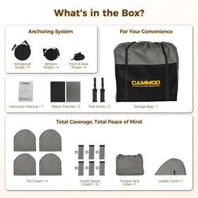 CAMMOO full accessories kit laid out for easy installation and repair benefit