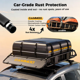 CAMMOO adjustable support bar close-up showing positions and load-stabilizing benefit
