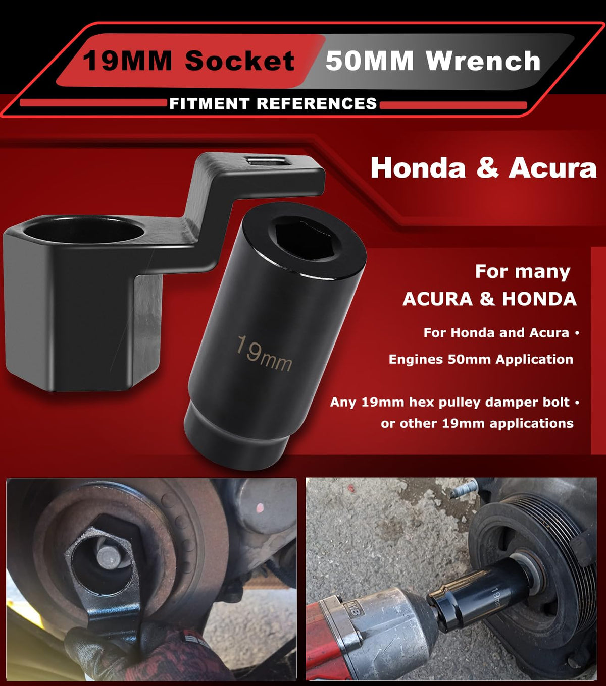 Camoo 50mm pulley holder side profile highlighting hardened construction