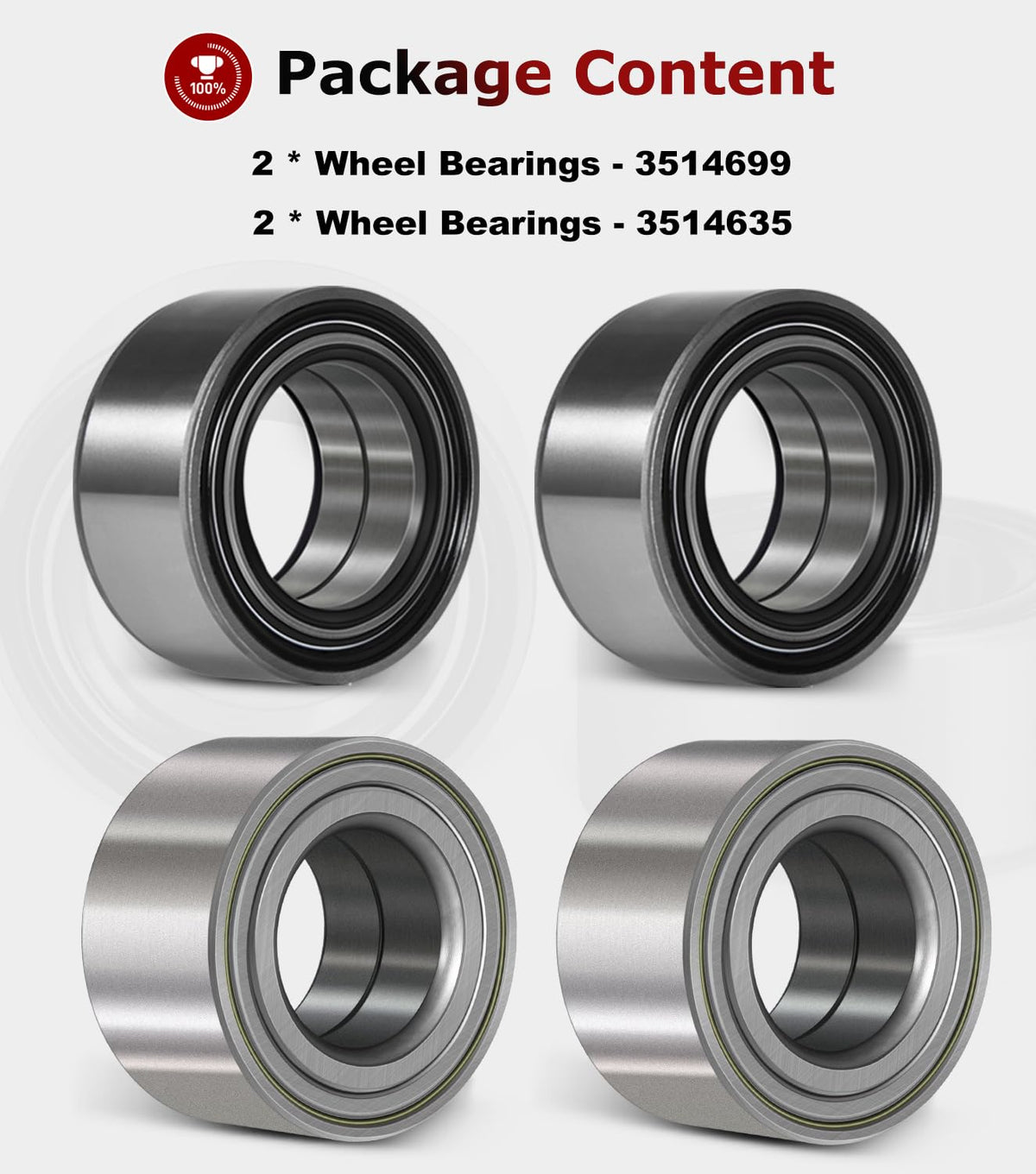 Camoo bearing double-seal detail showing protection against water and dirt