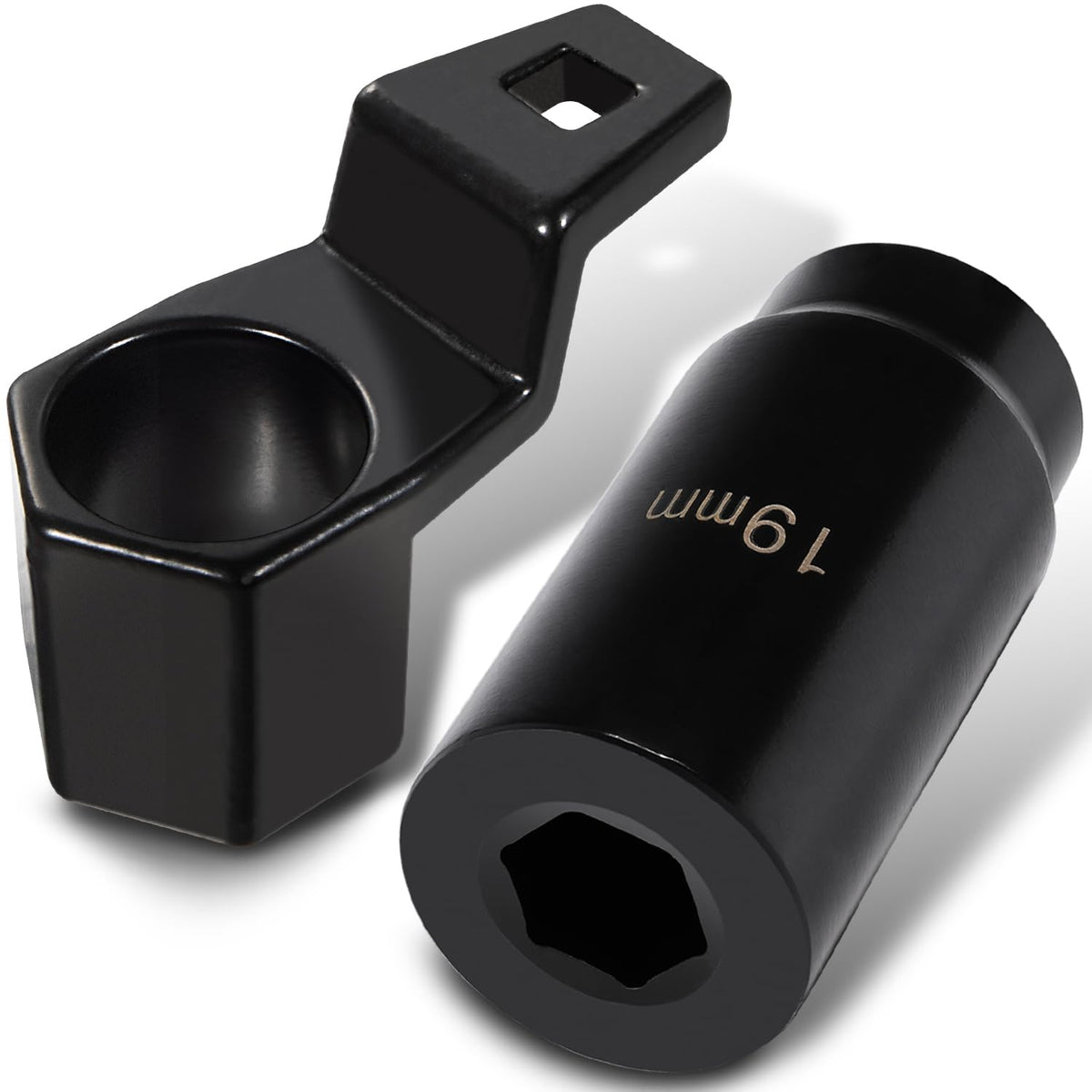 Camoo pulley holder and 19mm socket front view, ensures correct fit