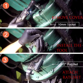 Camoo kit held by mechanic in garage illustrating practical in-use benefit