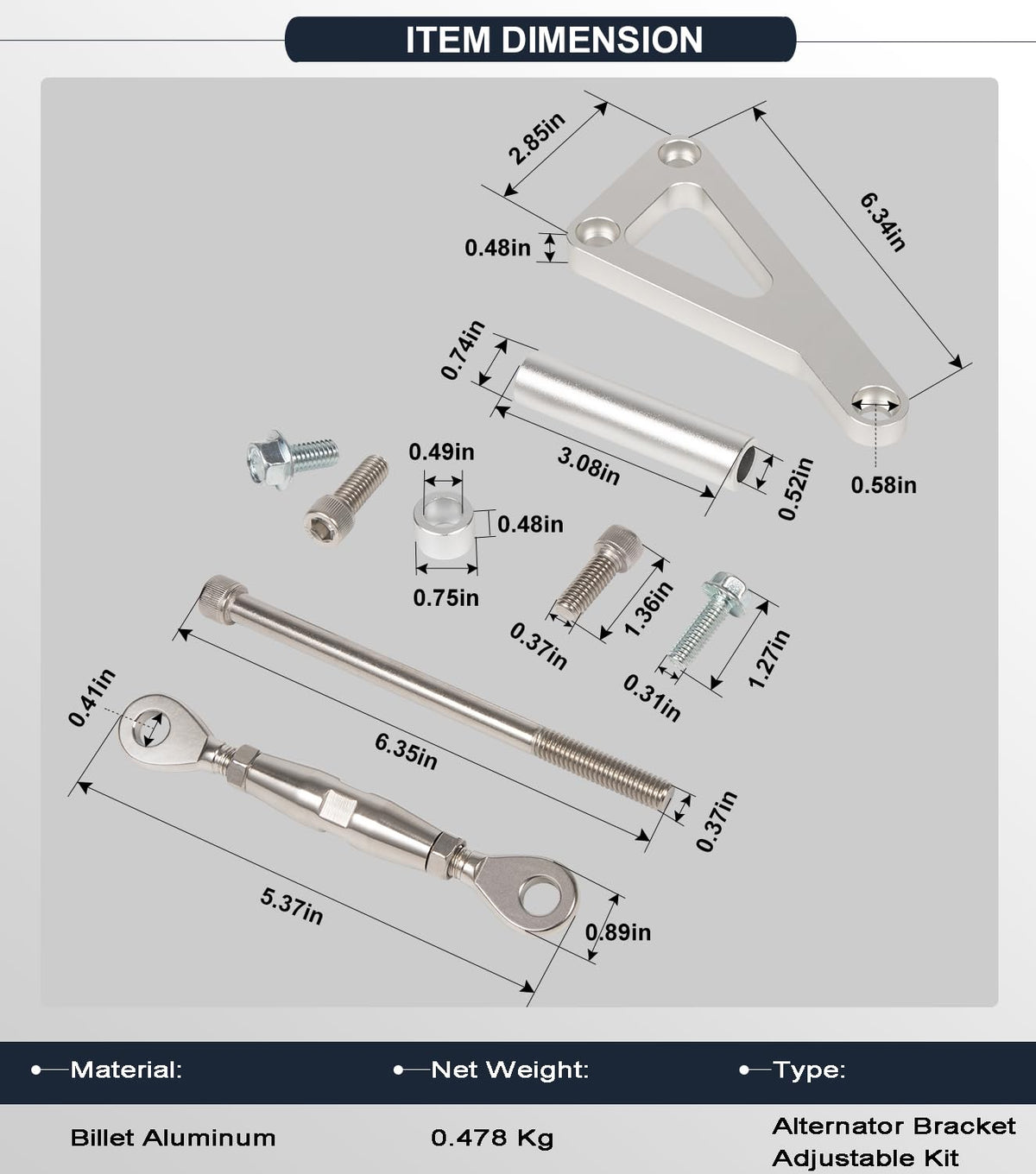 Camoo bracket next to ruler showing compact size and fitment scale