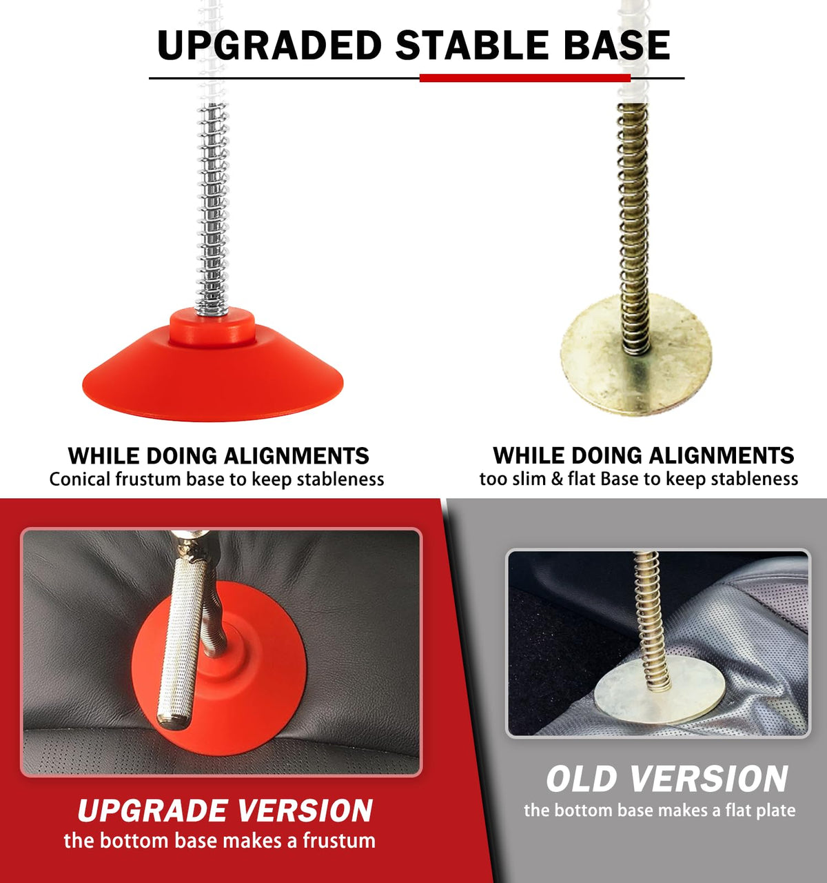 Camoo holder next to hand tools showing 14-inch scale for easy storage benefit