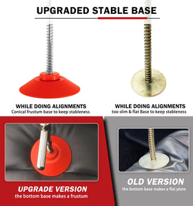 Camoo holder next to hand tools showing 14-inch scale for easy storage benefit