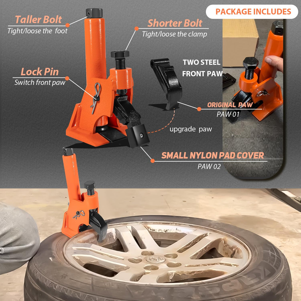 Camoo telescopic foot profile demonstrating stability and leverage advantage