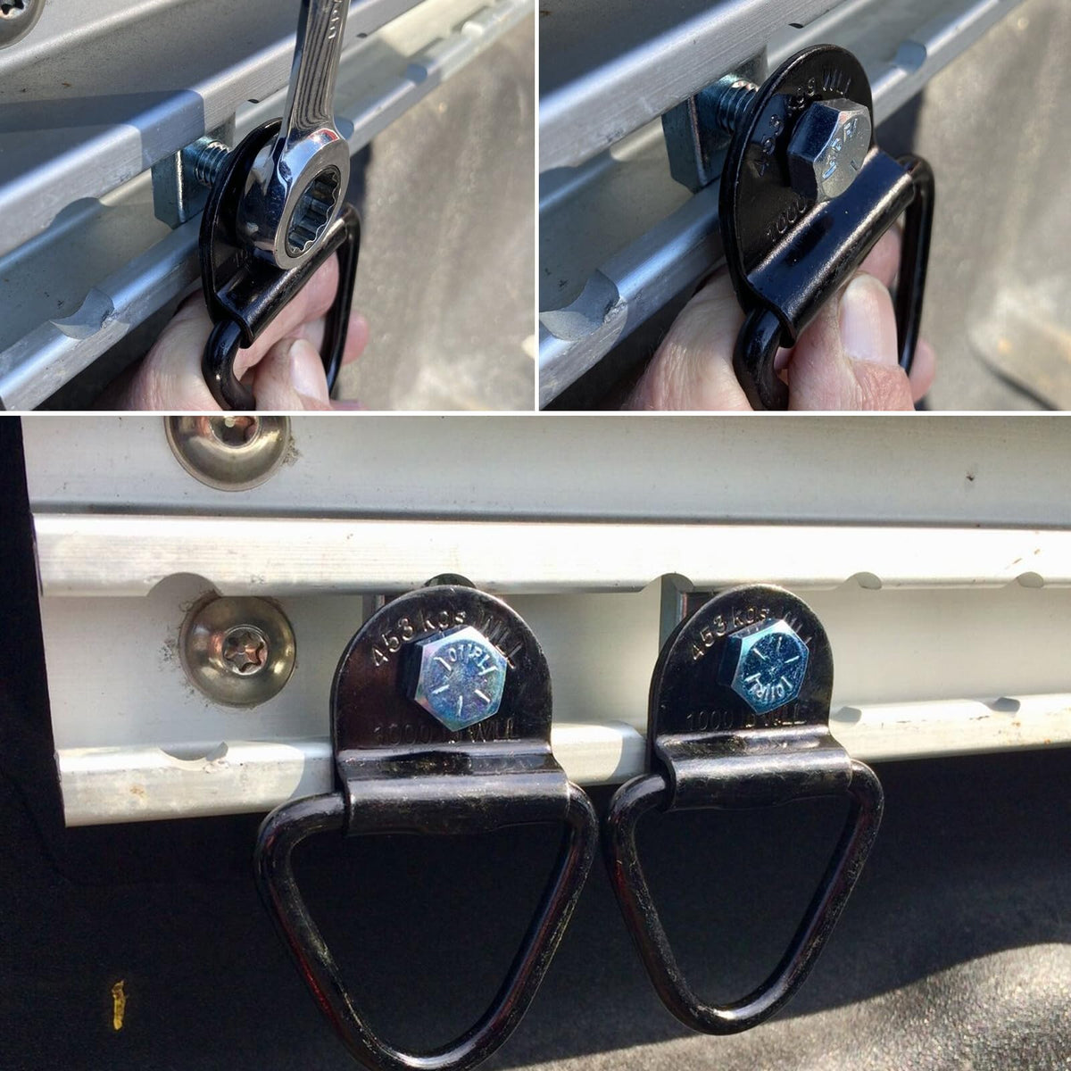 Camotokiit mounted with D-ring and strap demonstrating secure cargo tie-down