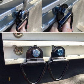 Camotokiit mounted with D-ring and strap demonstrating secure cargo tie-down