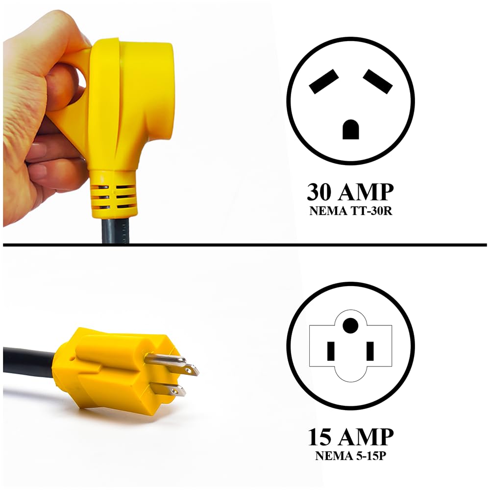 CAMPELIFY close-up of 12/3 STW cord showing flexible weather-resistant durability