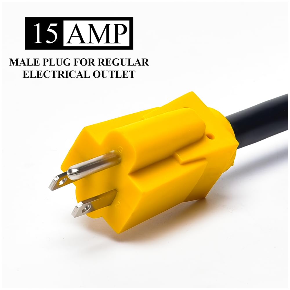 CAMPELIFY detailed shot of 15A plug and 30A socket for clear connection safety
