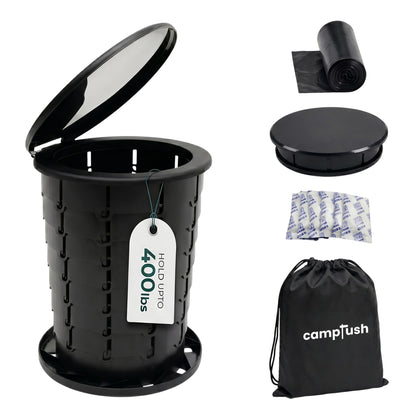 CAMPTUSH folded front view compact storage benefit
