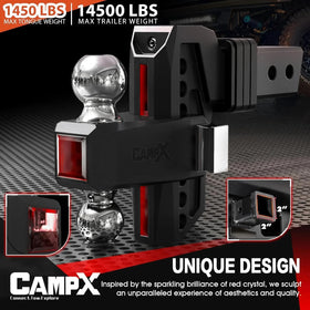 CAMPX close-up of red crystal accent offering visibility and style benefit