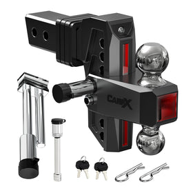 CAMPX front view of hitch showing fit and heavy-duty build benefit