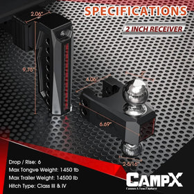 CAMPX hitch installed on truck demonstrating secure connection benefit