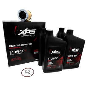 Can-Am oil kit front packaging showing contents and convenience benefit