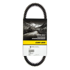 Can-Am clutch drive belt front packaging showing genuine OEM part benefit