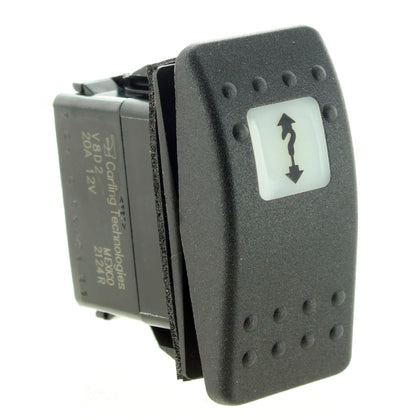 Can-Am front-section winch switch front view showing OEM finish and accurate fit