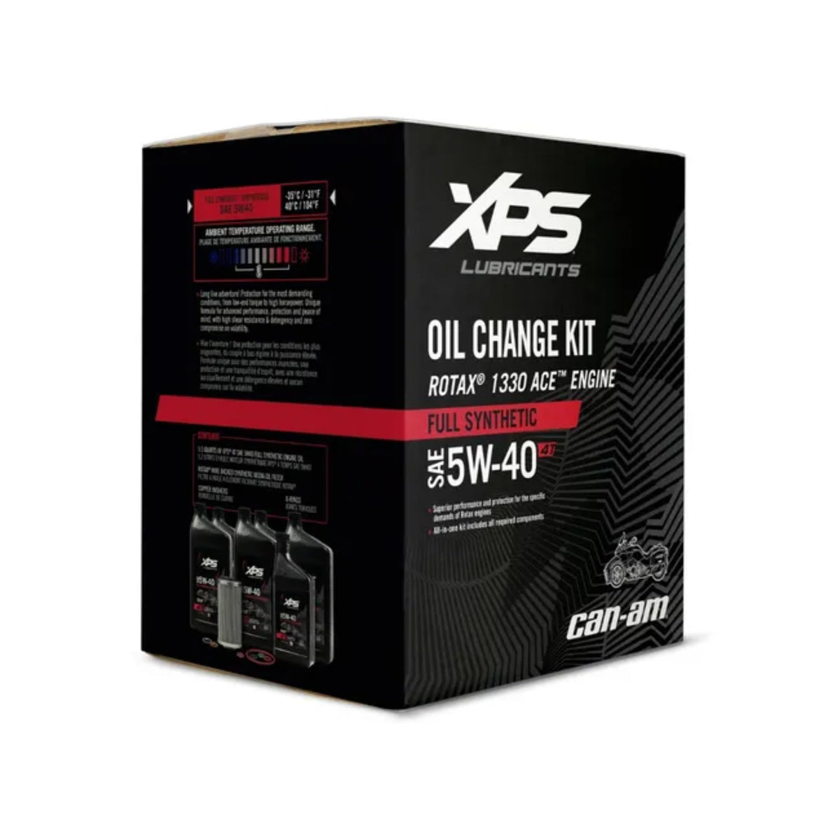 Sea-Doo kit in use during Spyder oil change demonstrating clean, complete service process