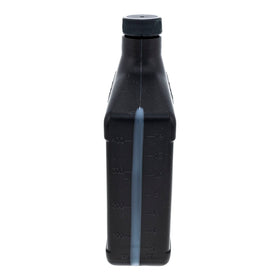 Can-Am bottle and filter beside tape measure showing size comparison for purchase clarity