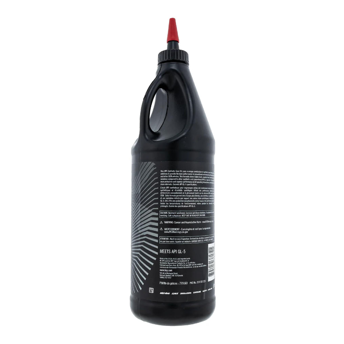 Can-Am XPS bottle placed next to a differential during service, illustrating compatibility and use