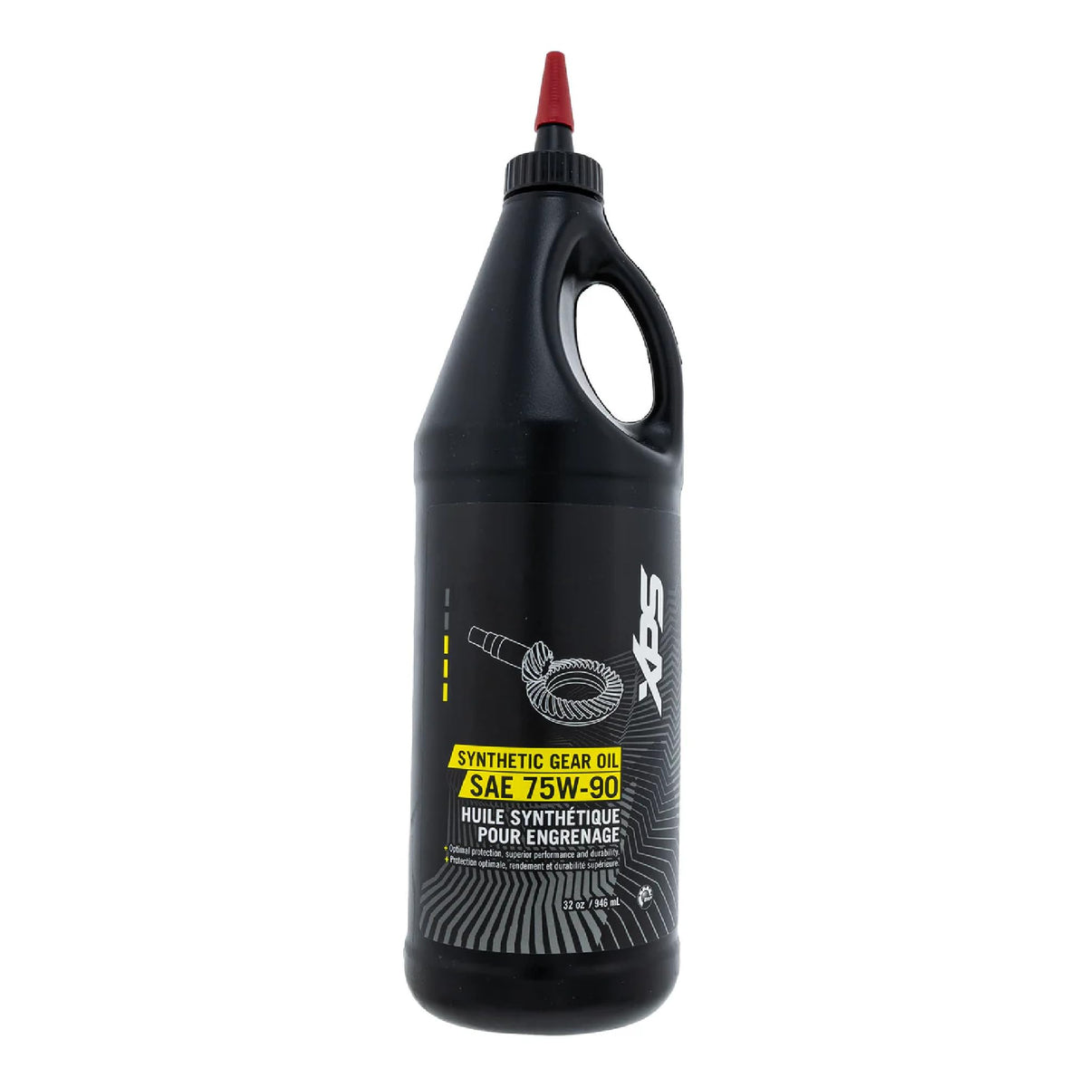 Can-Am XPS front packaging showing label and 75W-90 spec for correct purchase