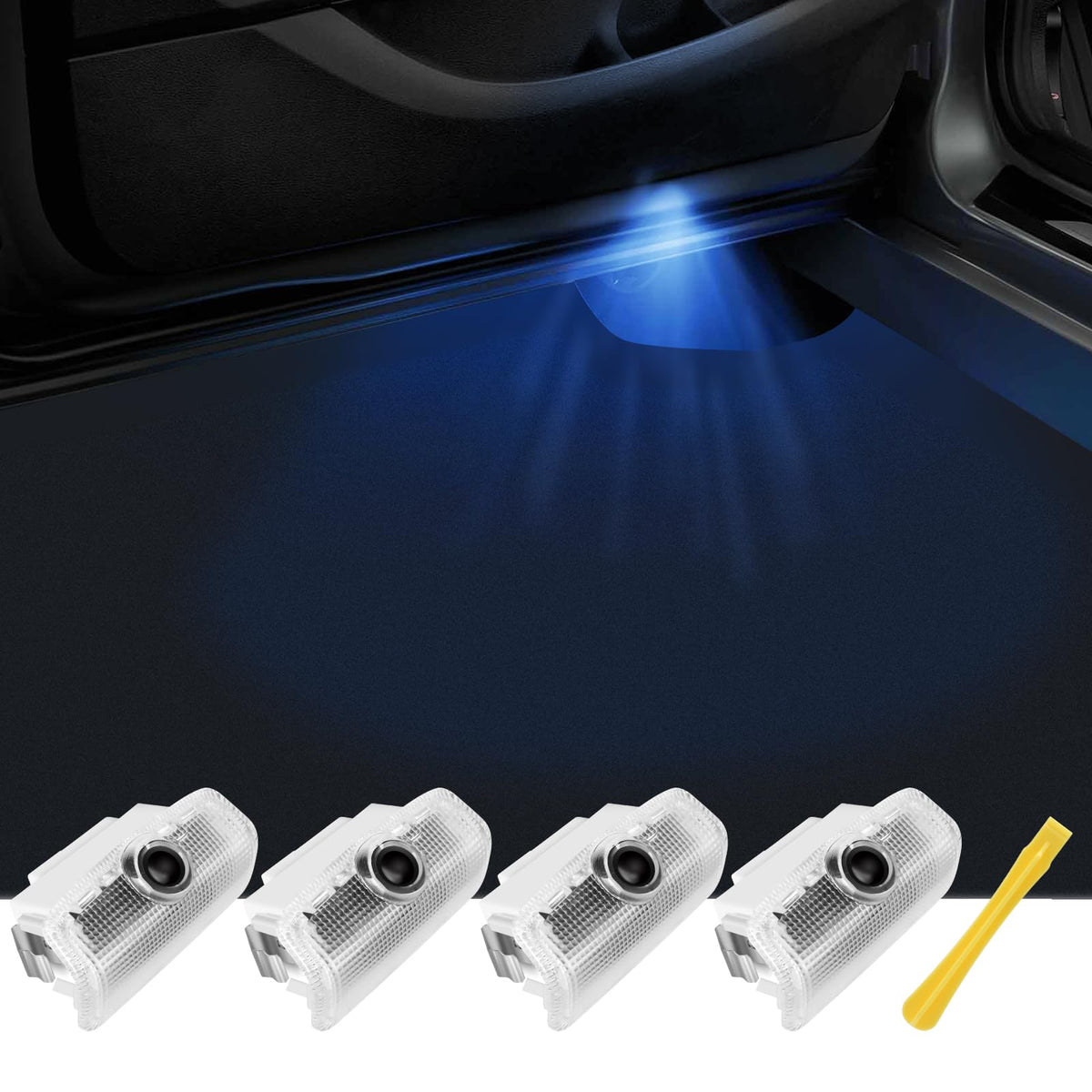 Canpo front packaging showing Infiniti door lights and accessories, improves first impression