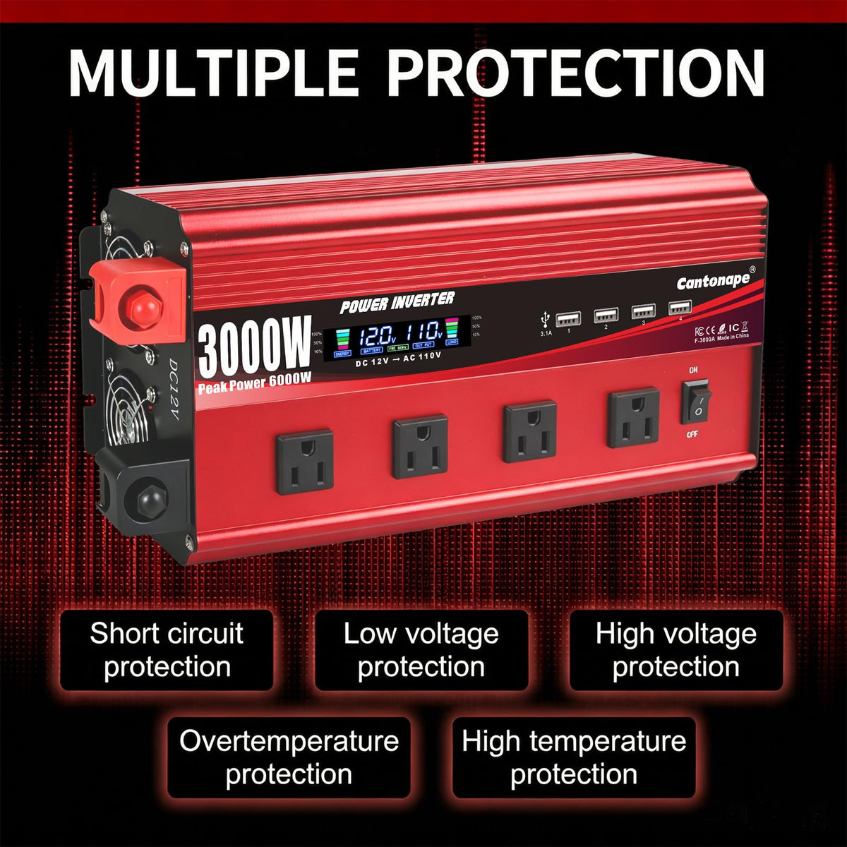 Cantonape installed in vehicle demonstrating mobile power reliability