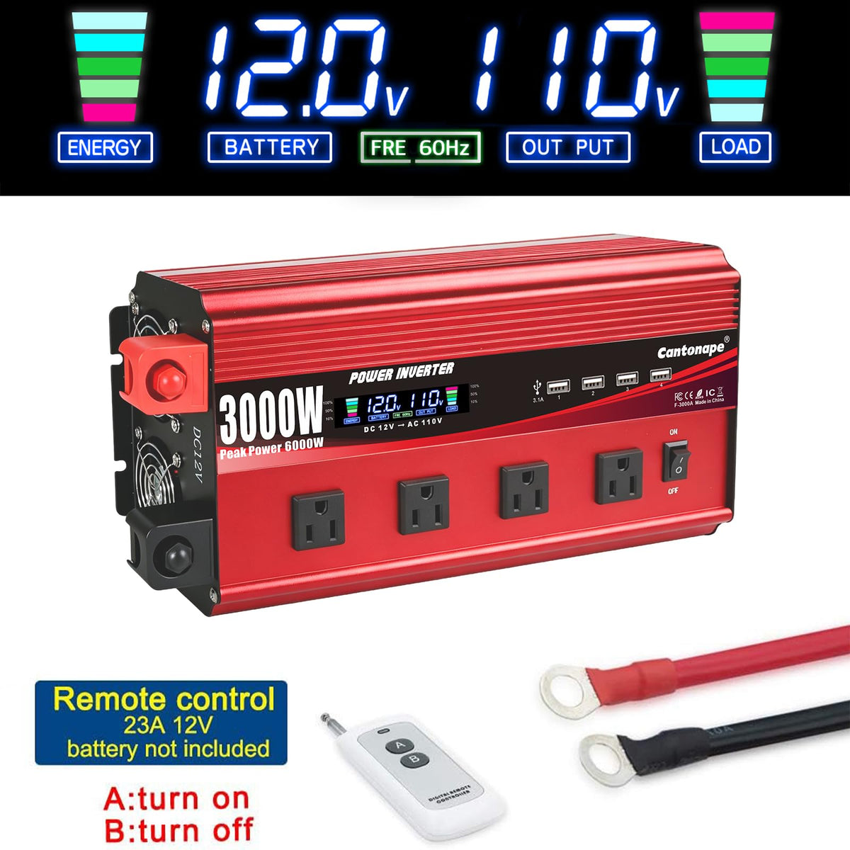 Cantonape remote controller in hand for convenient on/off control