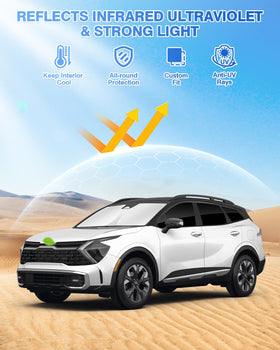 Canvcle driver side window shade fitted precisely for privacy and sun protection
