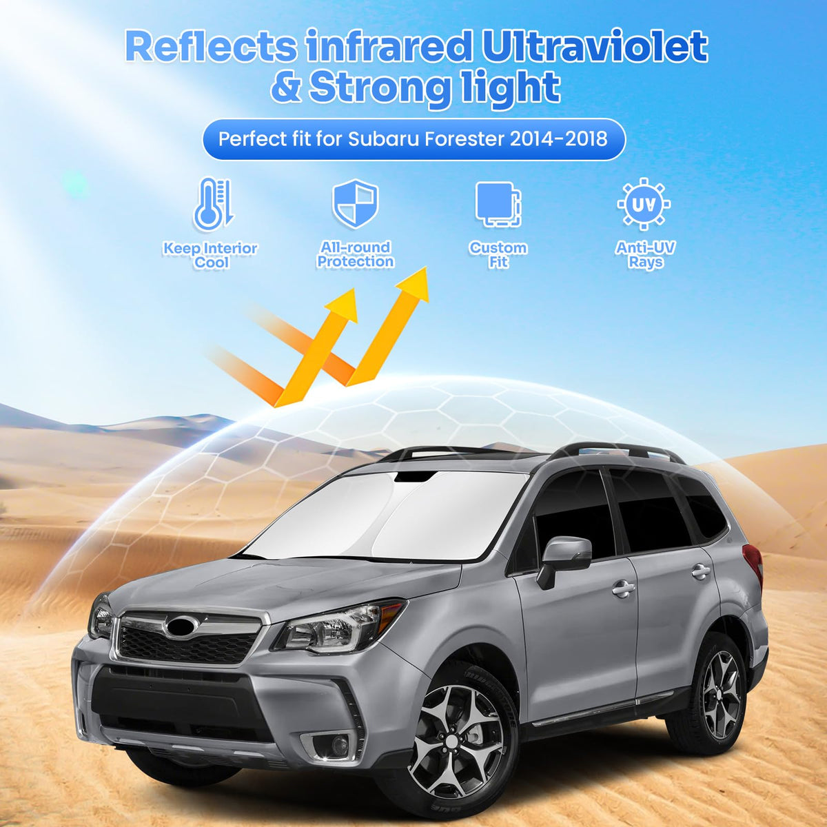 Canvcle driver side window shade providing privacy and sun protection