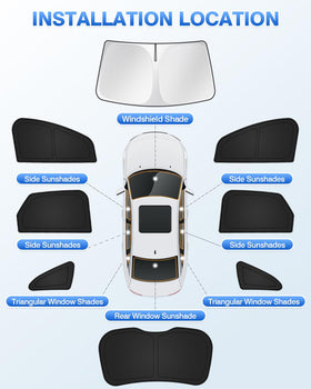Canvcle folded sunshades in storage bag for compact travel convenience