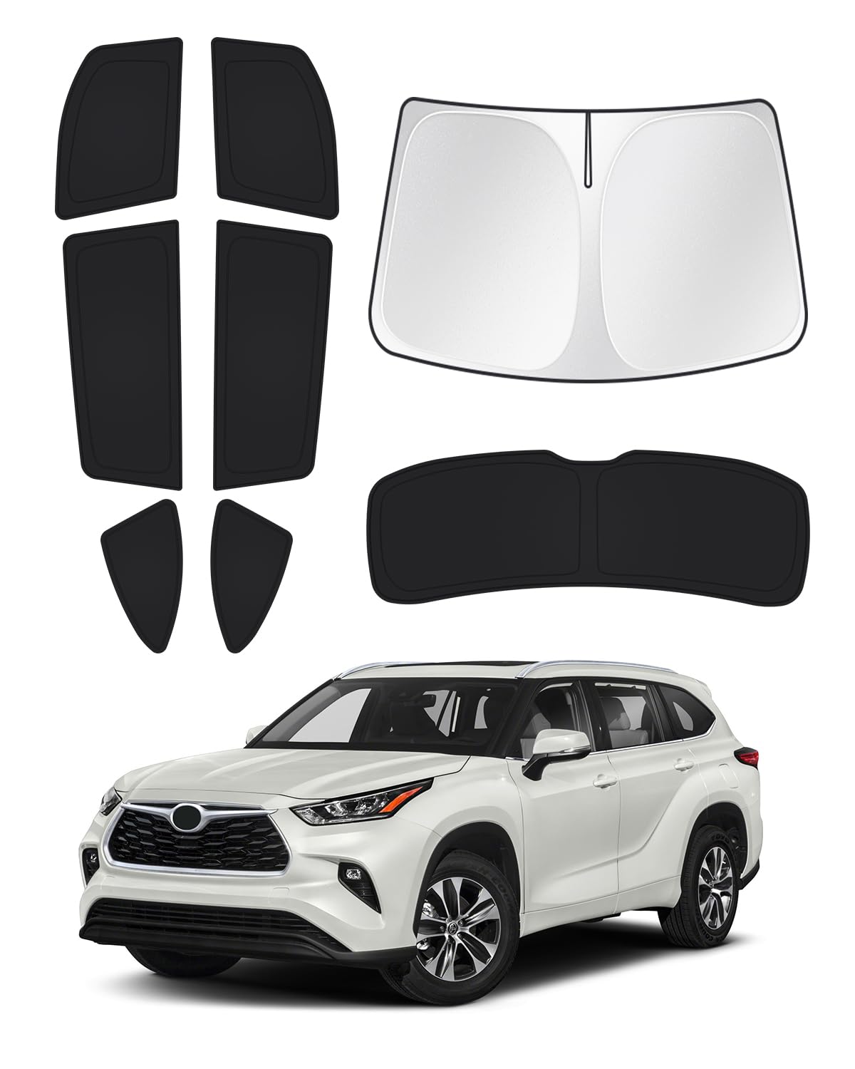 Canvcle front windshield cover showing full fit and sun reduction benefit