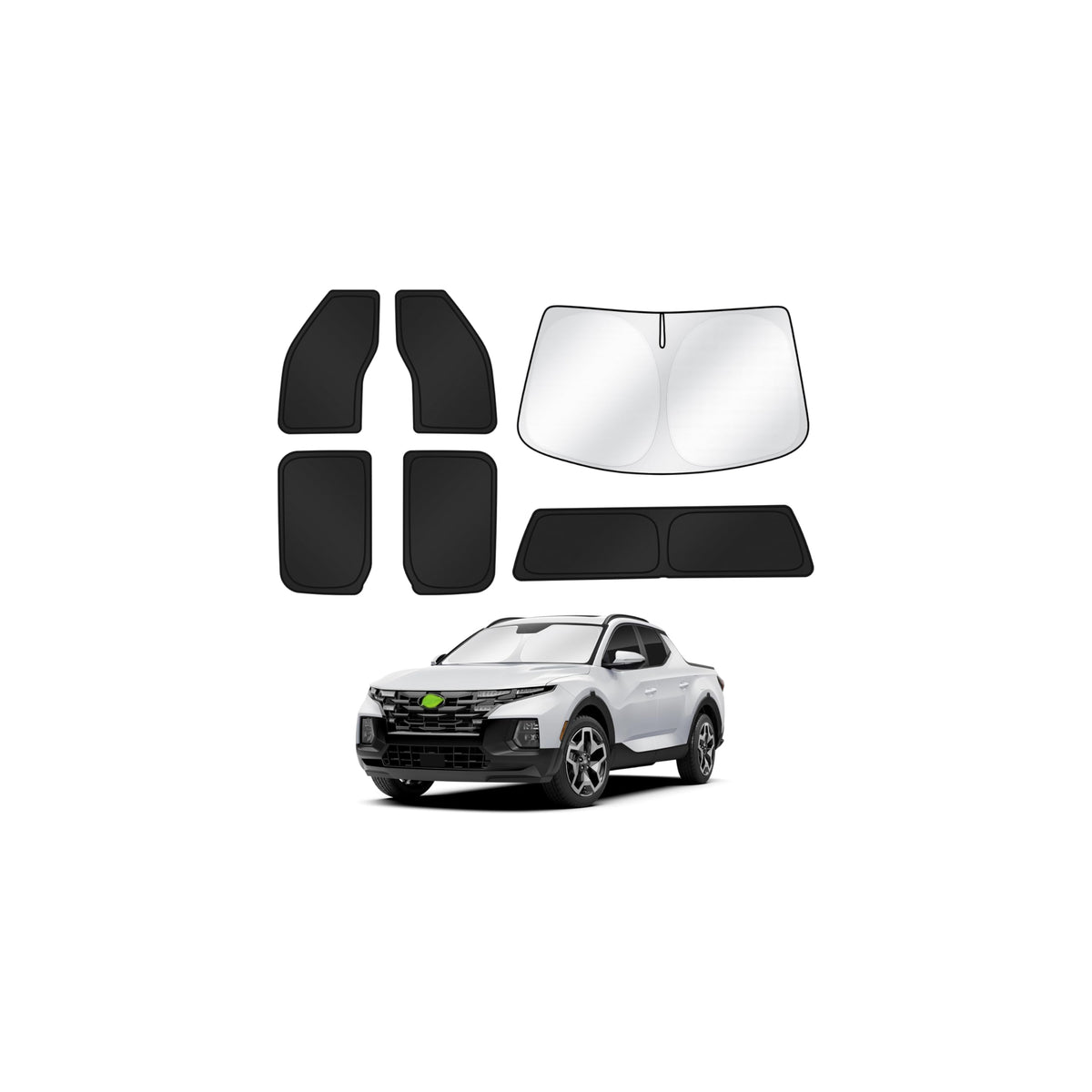 Canvcle front windshield cover showing full fit and sun protection