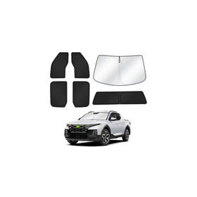 Canvcle front windshield cover showing full fit and sun protection