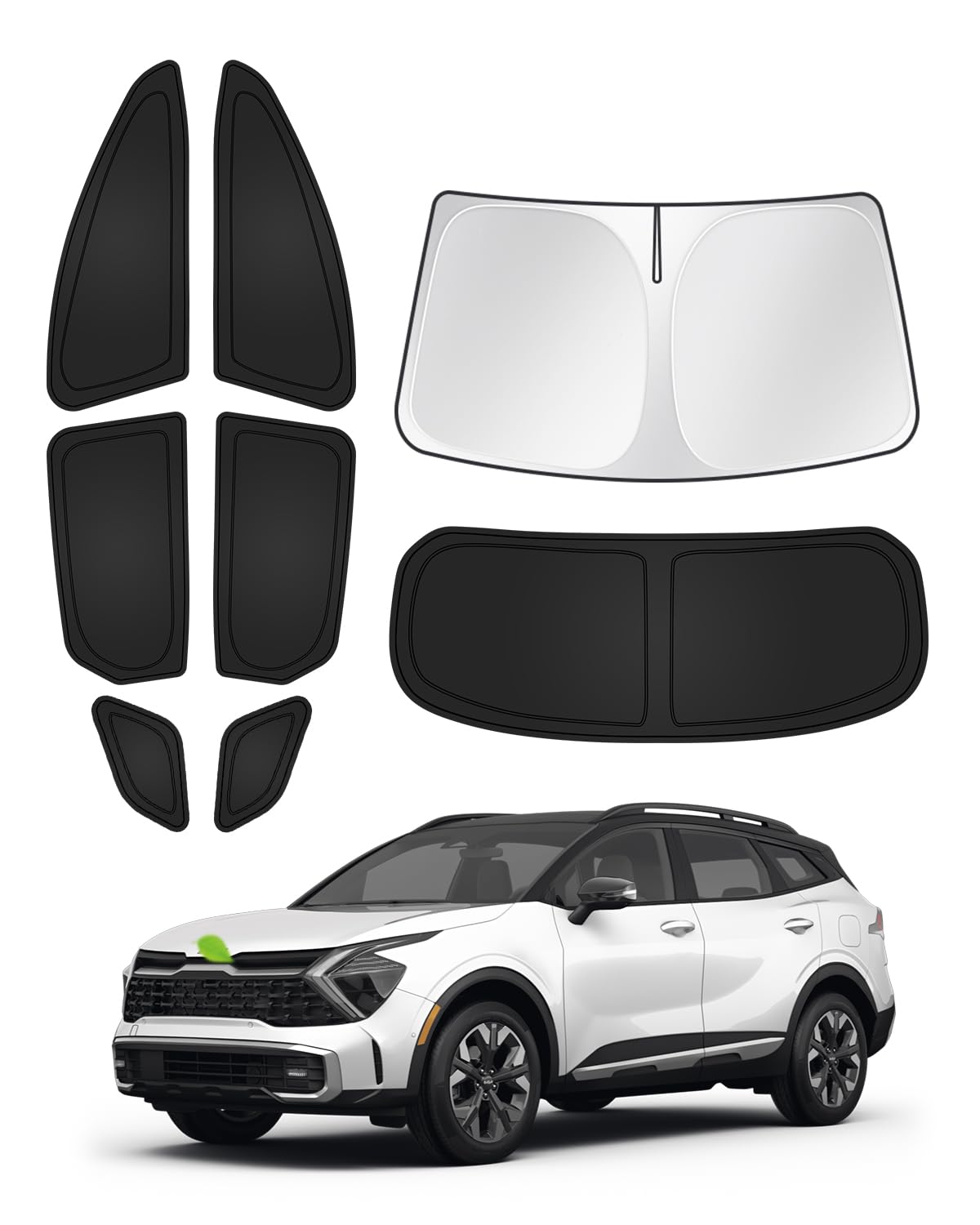 Canvcle front windshield shade installed showing full coverage and cooling benefit