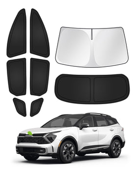 Canvcle front windshield shade installed showing full coverage and cooling benefit