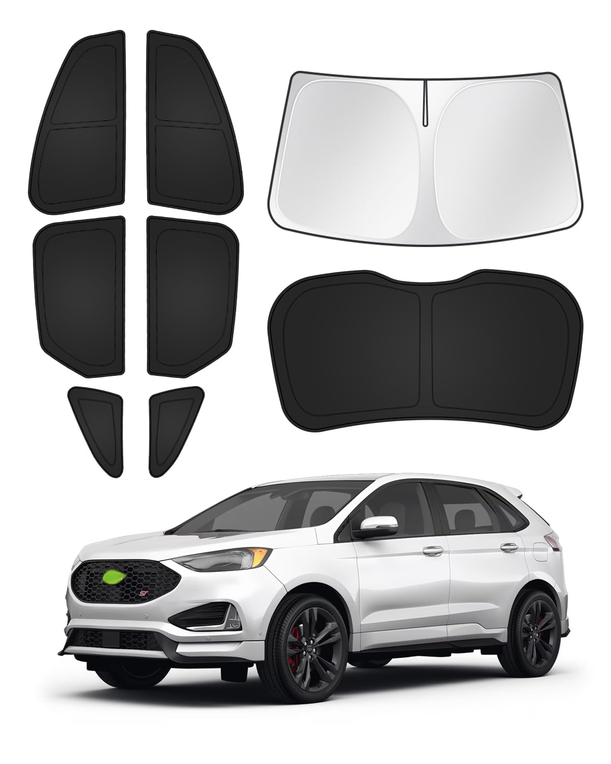 Canvcle front windshield cover showing full fit and cooling benefit