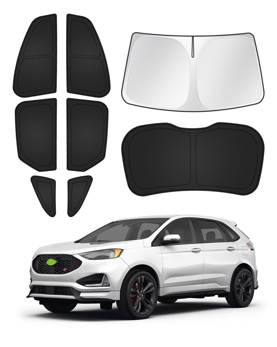 Canvcle front windshield cover showing full fit and cooling benefit