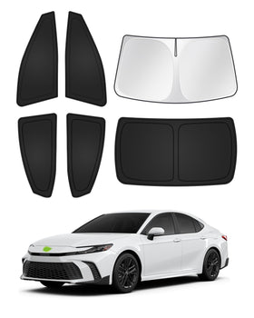 Canvcle windshield cover fitted on Camry reducing cabin heat