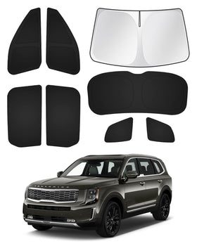 Canvcle front windshield shade installed showing cooling benefit