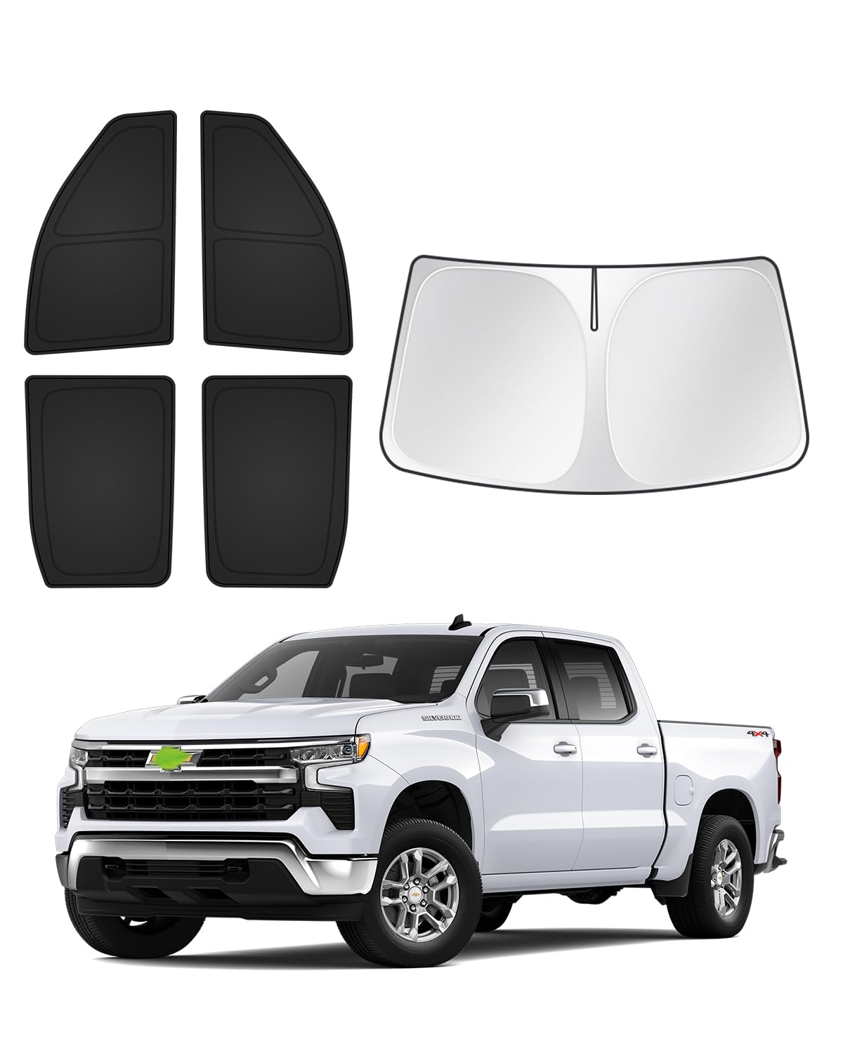 Canvcle front windshield shade installed reducing dashboard heat