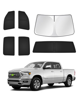 Canvcle front windshield shade installed showing immediate heat reduction