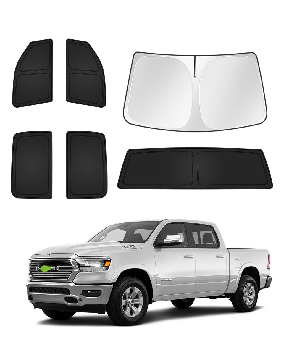 Canvcle front windshield shade installed showing immediate heat reduction