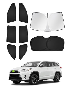 Canvcle windshield cover fitted on Highlander providing instant heat reduction