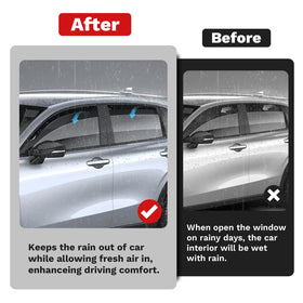Canvcle visors installed on HR‑V side profile, improves airflow and sleek appearance