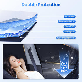 Canvcle panel tucked into RAV4 window frame for easy tool-free install